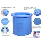 G Ganen Unisex Portable Foldable Three-Layer PVC SPA Bathtub, Standalone Ice Bath Tub, 29.5 Inches, Blue